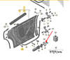 Ограничитель открывания двери левый передний 4M8837249