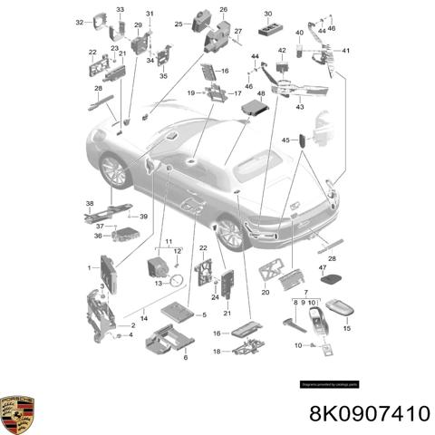 Блок управления системой открывания ворот гаража 8K0907410 PORSCHE