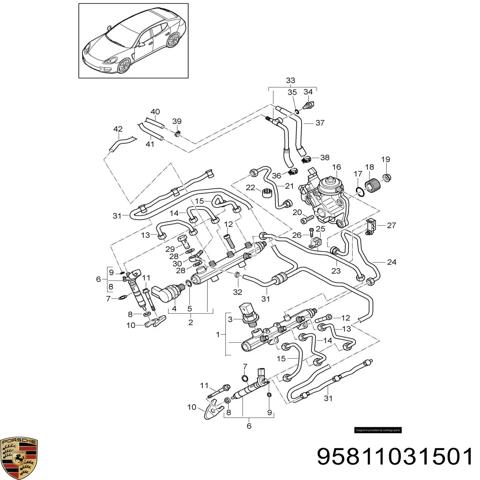PORSCHE 95811031501 Насос топливный высокого давления (ТНВД) в наличии Хмельницкий