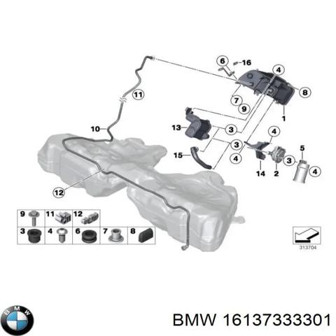 Клапан топливного абсорбера 16137333301 BMW