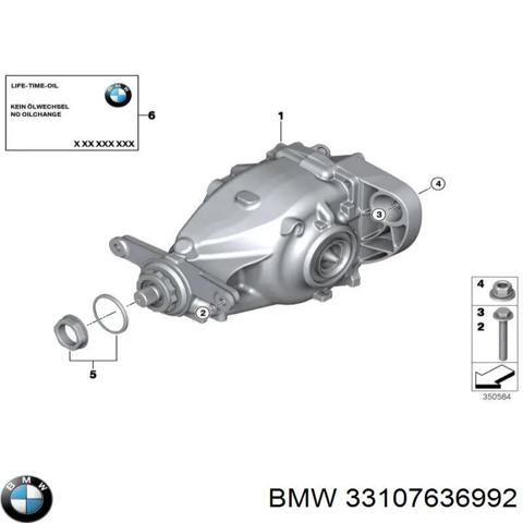 Редуктор заднего моста 33107636992 BMW