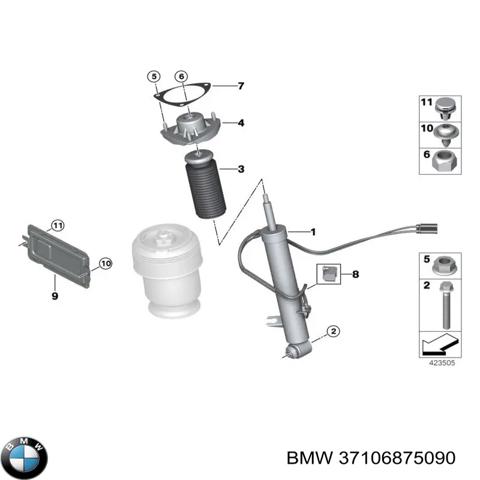 Задний правый амортизатор 37106875090 BMW