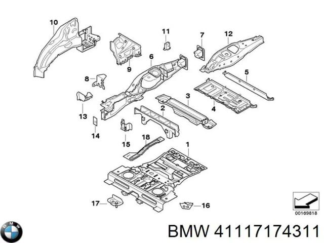 Четверть задняя левая 41117174311 BMW