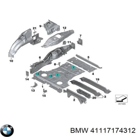 Четверть задняя правая 41117174312 BMW