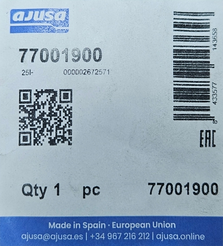 Прокладка тройника системы охлаждения 77001900 AJUSA