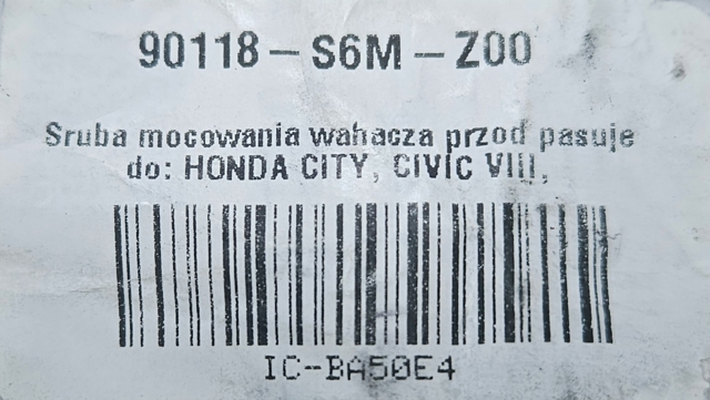 Болт крепления переднего рычага, нижнего 90118S6MZ00 HONDA