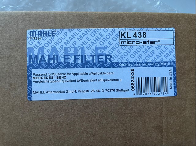 MAHLE KL438 Фильтр топливный в наличии Сумы