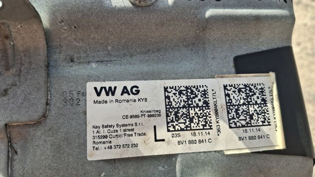 8V1880841C VAG Подушка безопасности защиты коленей купить в Винница