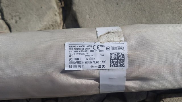 8V5880742C Подушка безопасности (AIRBAG) шторка боковая правая купить Ирпень