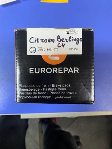 EUROREPAR 1617272980 Передние тормозные колодки в наличии Полтава