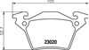 Комплект задних колодок 8DB355008641 HELLA