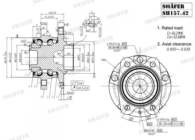 Ступица заднего колеса SH15742 SHAFER