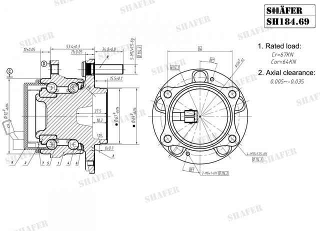 SH18469 SHAFER Ступица задняя купить в Ровно