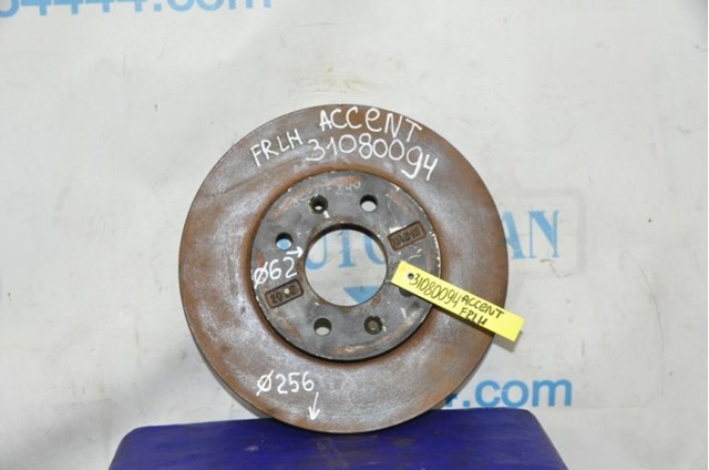 Тормозной диск передний hyundai accent rb 10- 517121R000