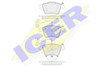 Колодки тормозные дисковые комплект 181777 ICER