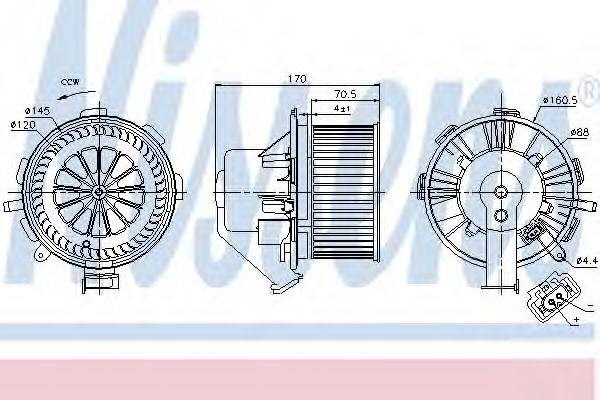 Моторчик печки 87105 NISSENS