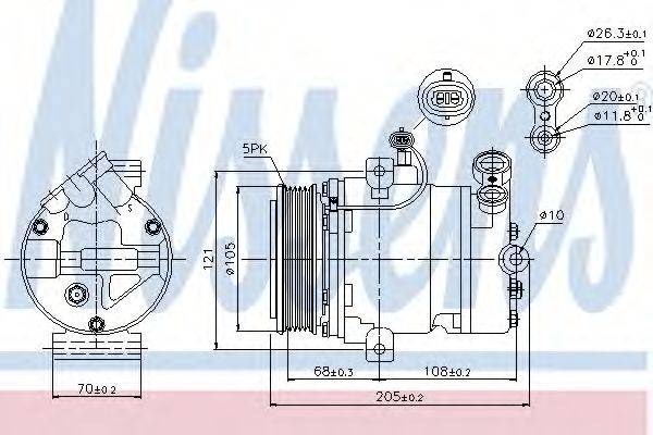 Компрессор климатической установки 89024 NISSENS