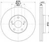 Тормоз дисковый передний 8DD355114281 HELLA