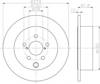 Диск тормозной задний 8DD355120341 HELLA