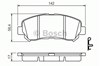 Тормозные накладки 986494501 BOSCH