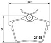 Задние тормозные накладки P61079 BREMBO