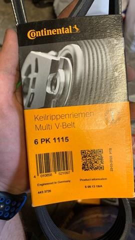 CONTINENTAL 6PK1115 Ремень агрегатов приводной в наличии Одесса