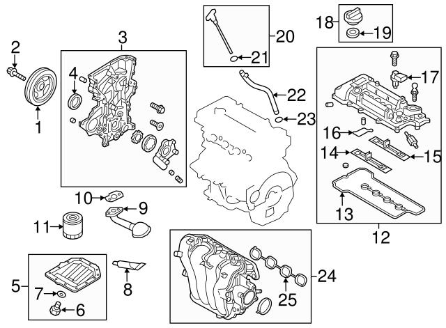 Сальник коленвала передній 214212B030 HYUNDAI