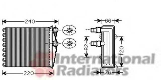 Радиатор печки (отопителя) VAN WEZEL 43006380