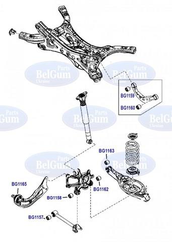Сайлентблок задней подвески Belgum BG1162