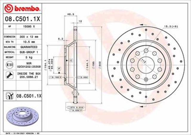 08C5011X Brembo 