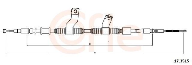 Трос стоянкового гальма задній лівий 173515 COFLE