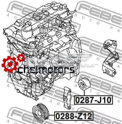 Ролик натягувача приводного ременя 0287J10 FEBEST