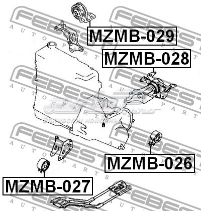 Soporte, motor, derecho, silentblock MZMB029 FEBEST