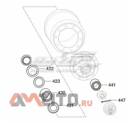 Ремкомплект задньої маточини 0980102240 BPW