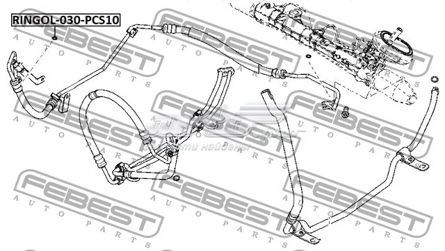 Vedante anular de mangueira do compressor de injeção para Volvo S80 (TS, TH, KV)
