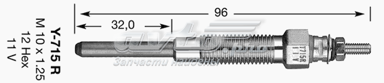 Свечи накала NGK Y715R цена, от 6.85 USD