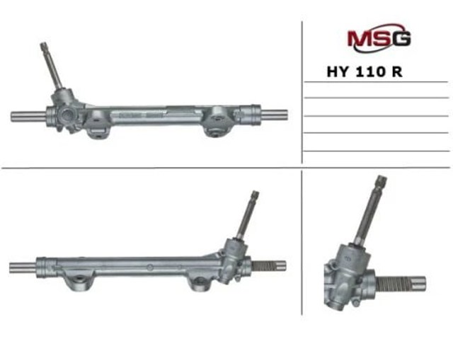 Реечный рулевой механизм MSG Rebuilding HY110R цена, от 161.79 USD