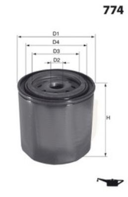 Фильтр очистки масла центробежный Mecafilter ELH4279 цена, от 6.19 USD