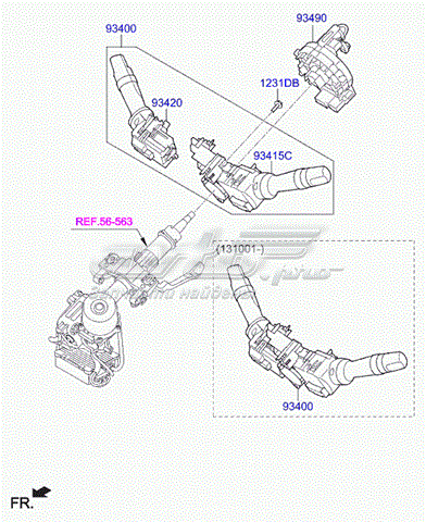 Кільце подушки безпеки 934903V110 HYUNDAI