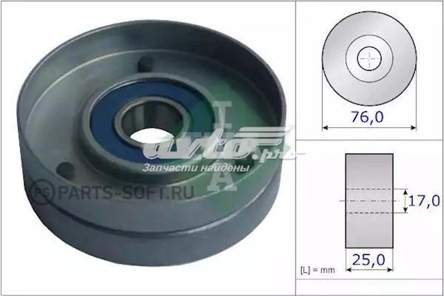 Ролик приводного ременя, паразитний 531075130 INA