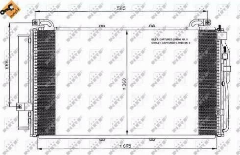 Трубопроводи і радіатор кондиціонера 35477 NRF