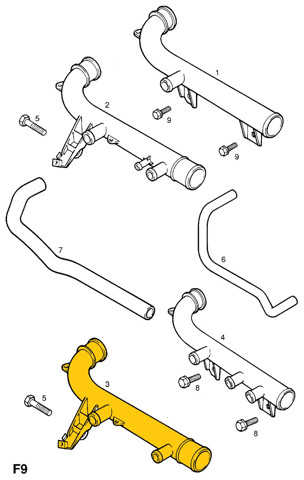 Фланец системы охлаждения Opel 1336081 цена, от 31.14 USD
