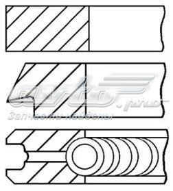 Кільця поршневі на 1 циліндр, STD. 0812400000 GOETZE