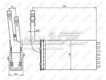 Радіатор опалювача салону 58064 NRF