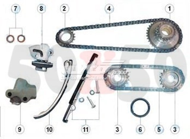 Цепь привода распредвала SAT TKNS104F цена, от 11.73 USD