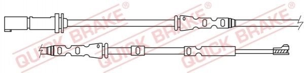 Датчик зносу гальмівних колодок, передній WS0303A QUICK BRAKE