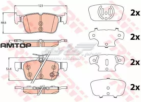 Задні колодки GDB2115 TRW