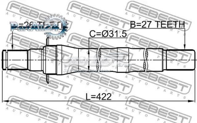 Приводний вал проміжний 1212IX35AT4WD FEBEST