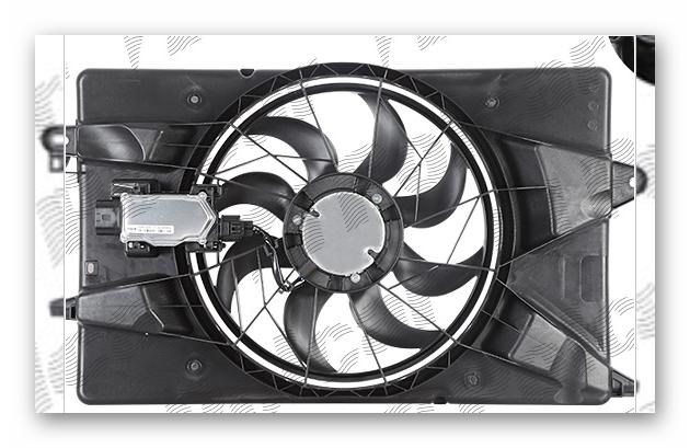 34X223W3 Polcar ventilador elétrico de esfriamento montado (motor + roda de aletas)