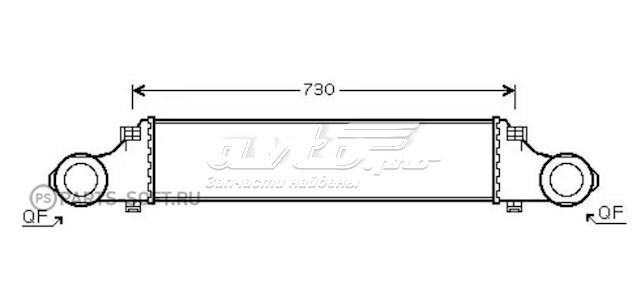 Радіатор интеркуллера MSA4354 AVA